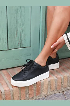 Linzi Jersey Lace Up Flatform Trainerseu41