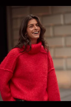 Next Chunky Rib High Col roulé Knitted Pull with AlpacaM Reg
