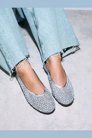 Next Forever Comfort Round Toe Mesh Jewel Ballerine Chaussures