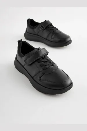 Next Chaussures scolaires en cuir 1 à lacets élastiques