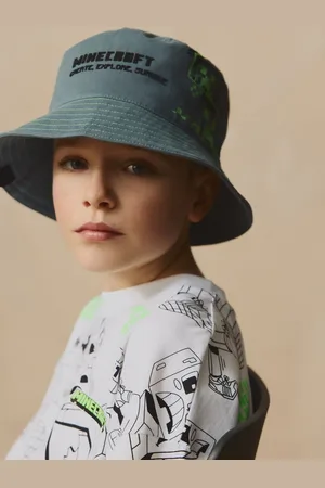 Next Minecraft Bucket 100% Cotton Hat (3-16yrs)110116cm