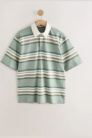 Next Short Sleeve Stripe Rugby 100% Cotton ShirtTaille XS