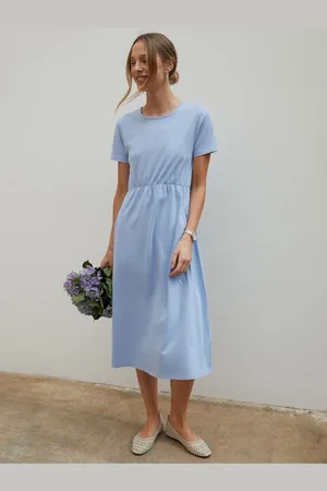 Threadbare 100{Peignoir mi-long à smocks en coton