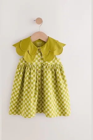 Next 100% Coton Sans manches Robe à col (3mths-7yrs)6874cm