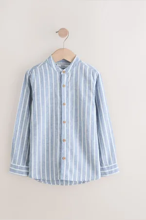 Next Chemise à manches longues Grandad Collar Lin Mix (3-16yrs)4 ans (104cm)