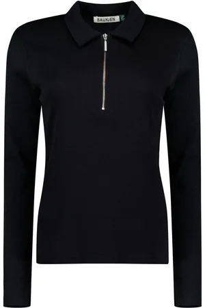Baukjen Top Essentiel Zip Col 100% Coton Noir34