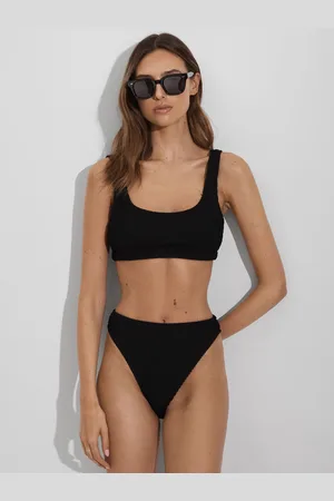 GOOD AMERICAN Haut de bikini Always Fits texturé à encolure dégagéeL-XL