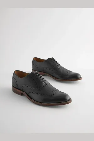 Next Leather Wing Casquette Brogue Chaussures
