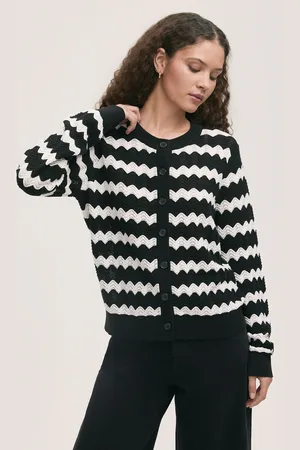 Finery London Cardigan Velma rayé à manches longues50