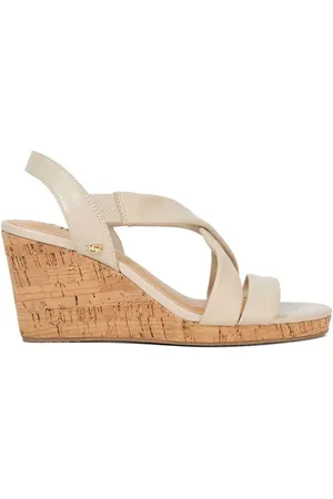 Dune Kamies Soft Cross Over Strap Wedge Sandalseu355