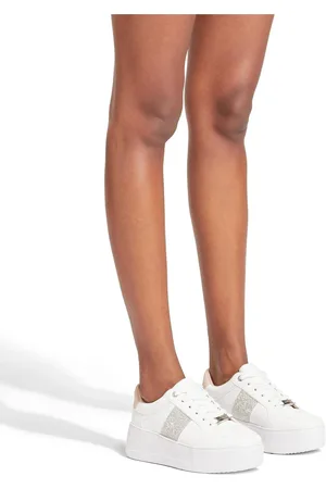 Carvela Jive Lace up White Trainers
