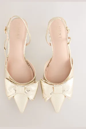 Next Forever Comfort Point Toe Bow Slingback Heelseu43