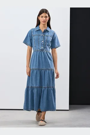 Next Peignoir mi-long en Denim étagées 100% coton38