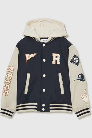 Reiss Wells Home-Run Colour-Block Bomber Jacket158164cm