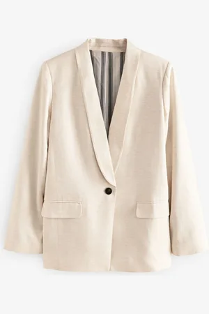 Next N. Premium Tailored Single Breasted Blazer with Linen50
