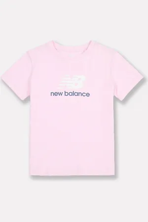 New Balance T-shirt Filles 100% coton à logo superposé152158cm
