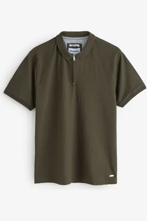 Threadbare Polo texturé à col zippé 100% cotonxlarge