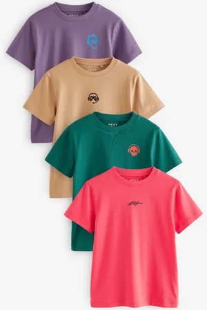 Next Short Sleeve Small Graphic 100% Cotton T-Shirts 4 Pack (3-16yrs)4 ans (104cm)