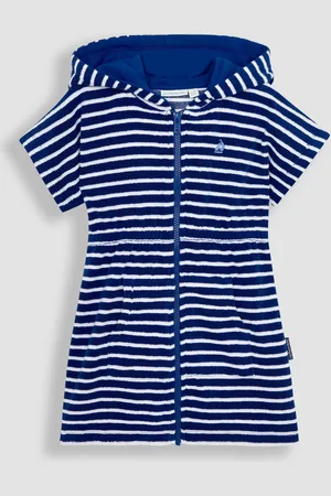JoJo Maman Bébé Poncho zippé à rayures5 - 6 ans (110 - 116cm)