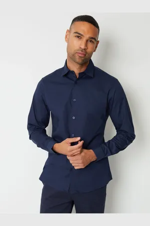 Threadbare Chemises en coton Manches longues Avec ExtensibleM