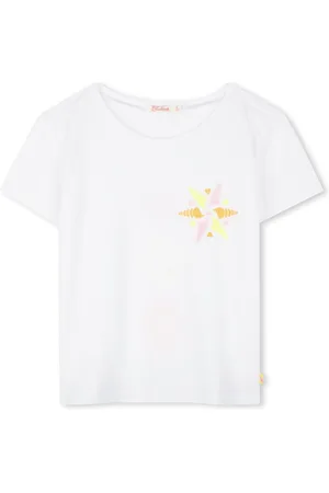 Billieblush Back Graphic Logo Short Sleeve 100% Cotton White T-Shirt4 ans (104cm)