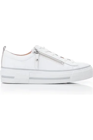 Moda In Pelle Baskets Filician à semelle épaisse zippée et lacée