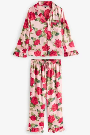Their Nibs Recycled Satin Frill Long Pyjama SetXL