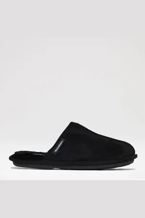 Threadbare Chaussons mules en suédine doublés de fausse fourrureUK 11 - 12