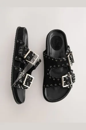 Next Double Strap Eyelet Footbed Sandalseu38