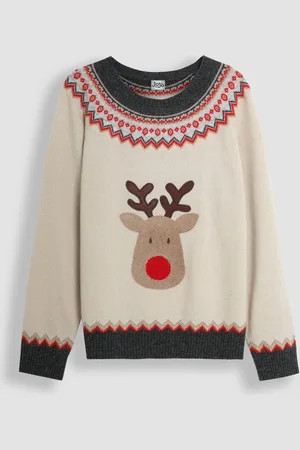 JoJo Maman Bébé Pull en laine de renne Fair Isle pour hommesL