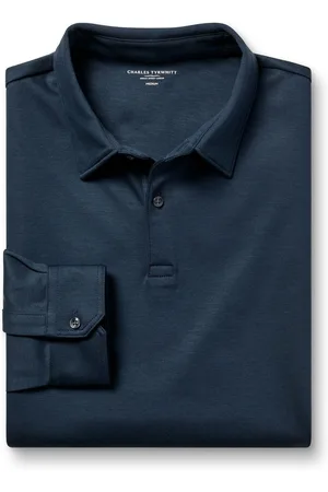 Charles Tyrwhitt 100% Cotton Plain Long Sleeve Jersey Polo Shirt3XL
