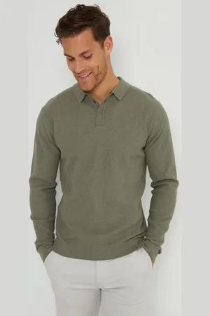 Threadbare Polos Manches longues en maille texturéeXL