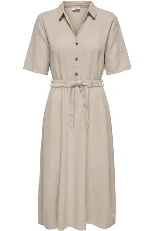 JDY Chemise de robe Lin Blend mi-longueS 8