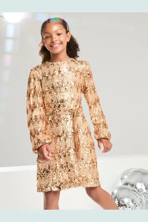 Lipsy London Manches longues Sequin Robes de fête (5-16yrs)9 ans (134cm)