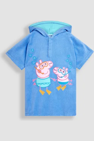 JoJo Maman Bébé Poncho Peppa Pig Towelling à capuche1 - 2 ans (80 - 92cm)