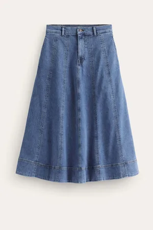 Boden Jupes à panneaux en coton pleine 100% Denim36