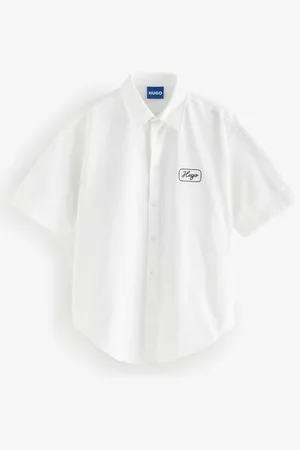 HUGO BOSS Patch Logo Short Sleeve 100% Cotton Shirtpetit