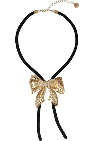 Bibi Bijoux Gold Tone Bow Cord Necklaceun