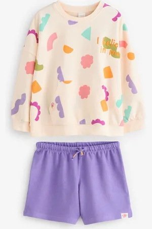 Next 100{Ensemble sweat-shirt et short en coton (3mths-7yrs)6 - Mois 9 (68 - 74cm)