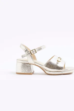 River Island Girls Heart Trim Heeled Sandalsr. u.13eu32
