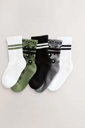 Next Cushioned Semelle intérieure Cotton Rich Ribbed Tipped Chaussettes 5 Lot9-12 Jnr