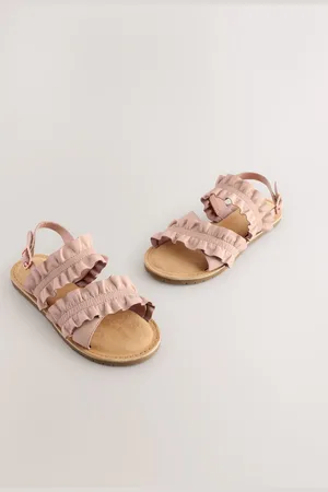 Next Leather Ruffle Sandalsr. u.1eu33