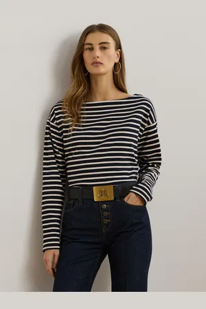 Ralph Lauren Haut Ronlee rayé en jersey de coton à col bateauM