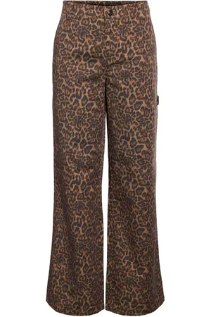 Noisy May Jeans Coupe droite Imprimé Léopard38
