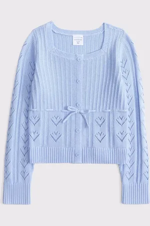 Abercrombie & Fitch Caur Stitch Square Neck Knitted Pull With Cravate Detail17années