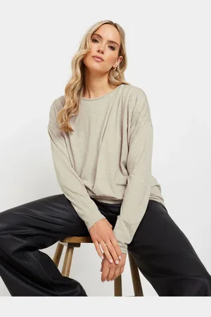Long Tall Sally Manches longues - Top drapé sur le devant38 Tall
