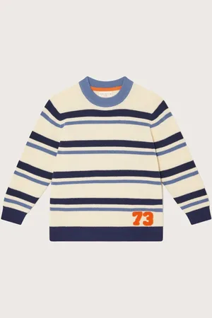 Monsoon Varsity Stripe Crew Neck Jumper9 - 10 ans (134 - 140cm)