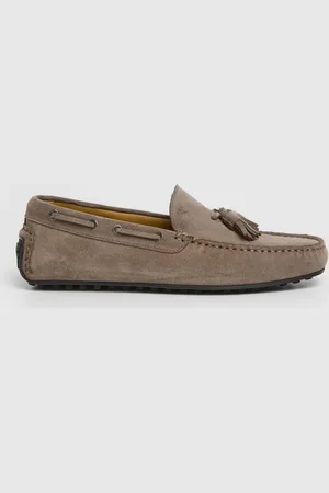 Hackett Mocassins de conduite en daim avec glands