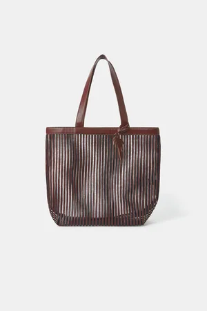 Accessorize Mesh Stripe Shopper Bagun