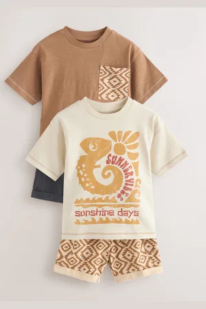 Next Short Sleeve T-Shirt & Shorts Set 2 Pack (3mths-7yrs) (3mths-7yrs)104110cm
